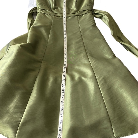 Davids Bridal D02101 Green Fit and Flare Dress Bridesmaid Short Gown 2/S NWOT - Picture 8 of 16